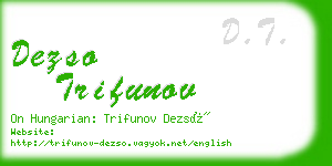 dezso trifunov business card